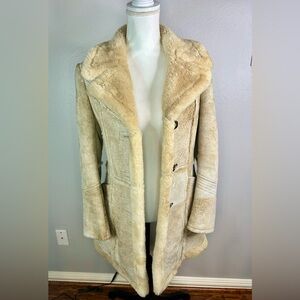 🤍 NWOT Genuine Suede & Shearling Coat – New – Size Small